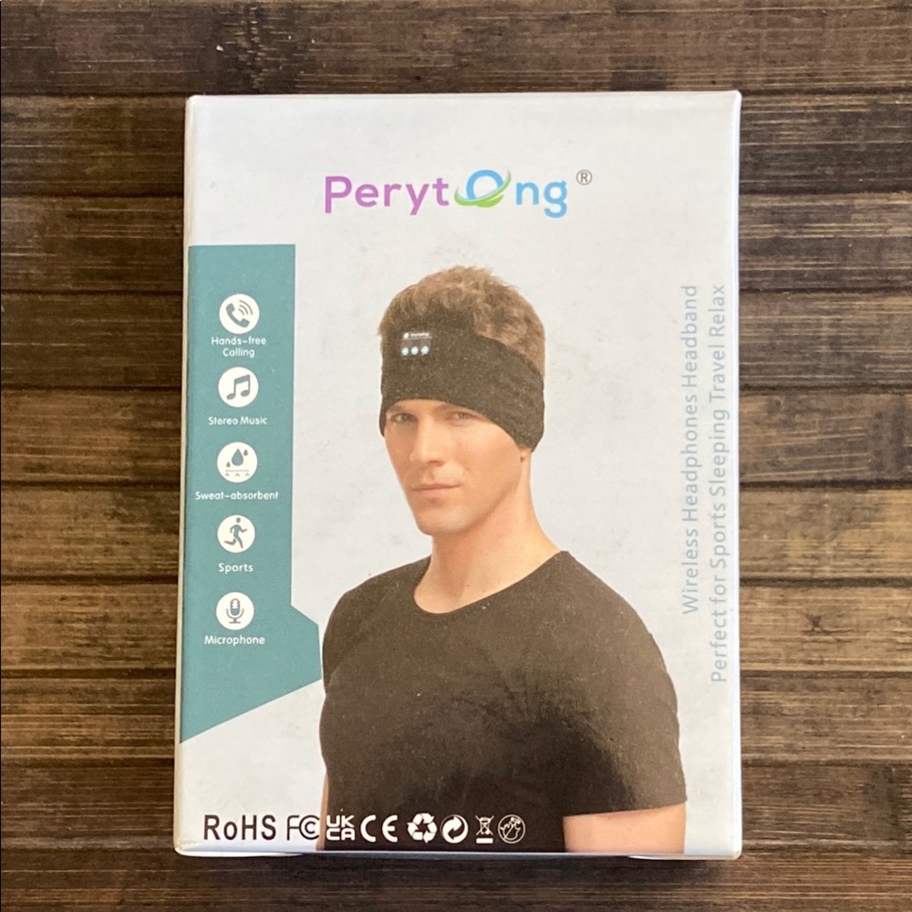 Perytong Wireless Headphones Headband NIB
